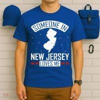 Someone In New Jersey Loves Me Nj State Souvenir Gift T-Shirt thumb 6