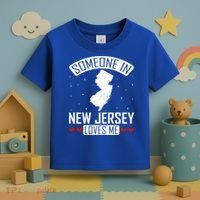 Someone In New Jersey Loves Me Nj State Souvenir Gift Toddler T-Shirt thumb 3