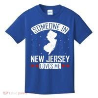 Someone In New Jersey Loves Me Nj State Souvenir Gift Kids T-Shirt thumb 0