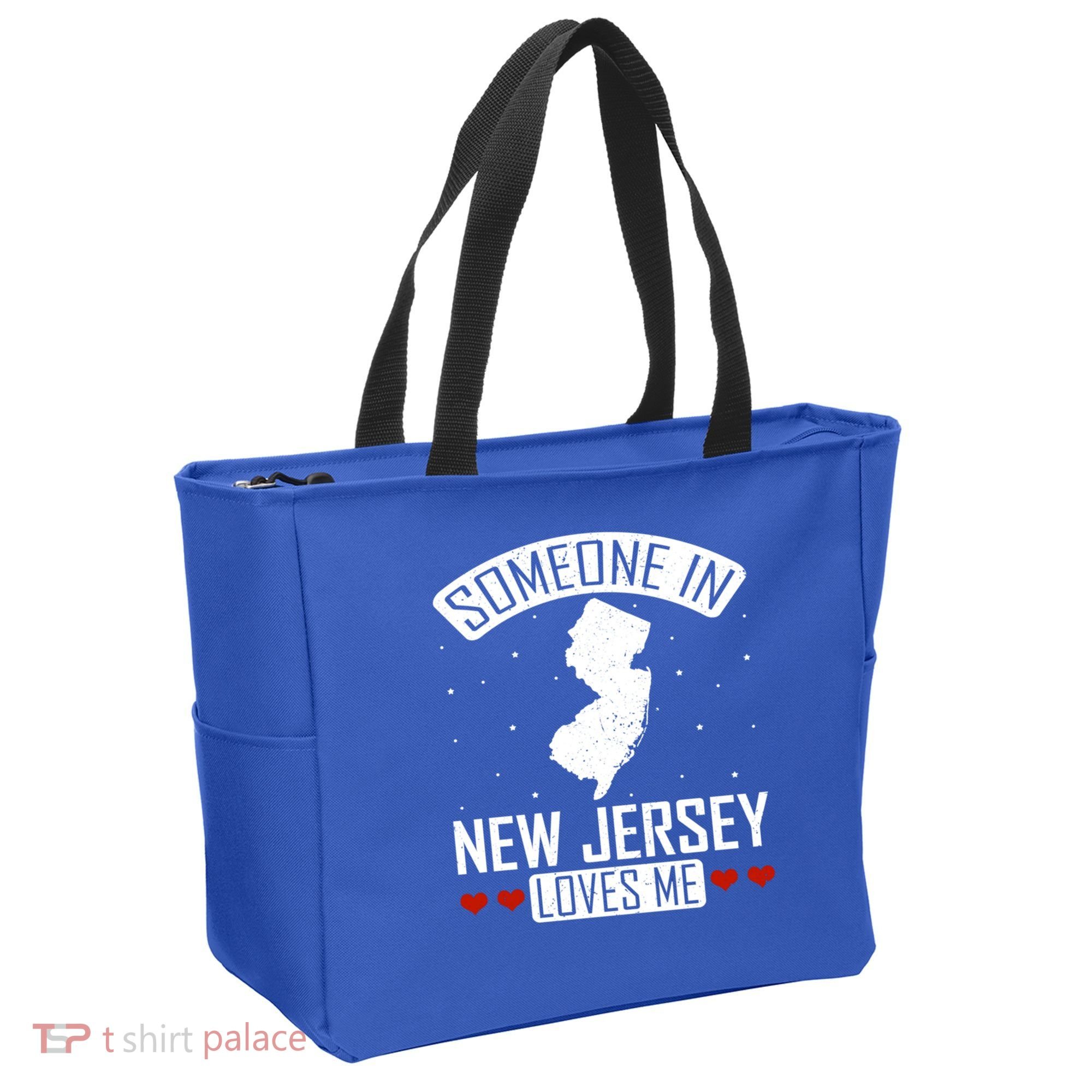 Someone In New Jersey Loves Me Nj State Souvenir Gift Tote Bag