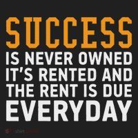 Success Is Never Owned It's Rented And Rent Is Due Everyday Hat thumb 2