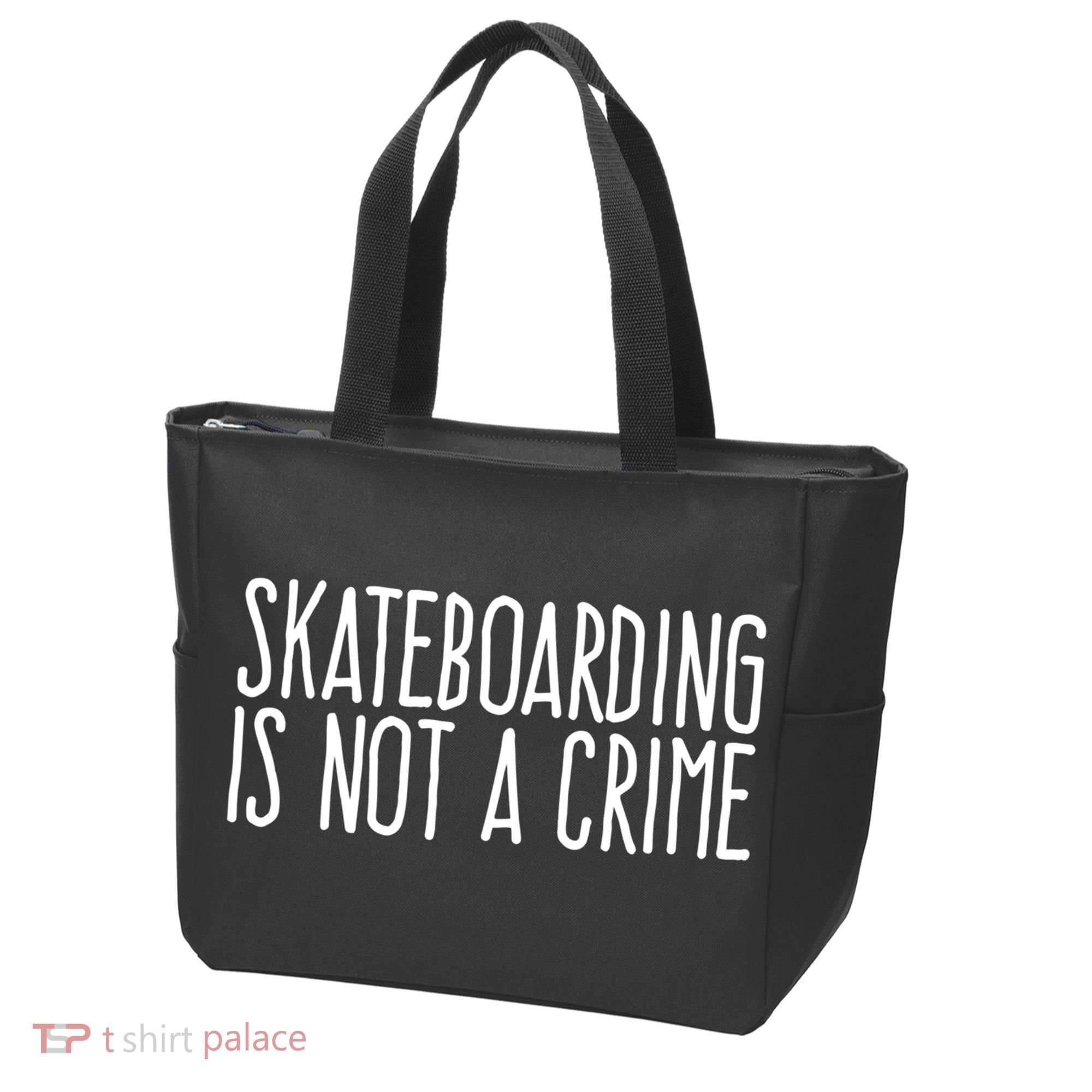 Skateboarding Is Not A Crime Skating Extreme Sport Cool Gift Tote Bag