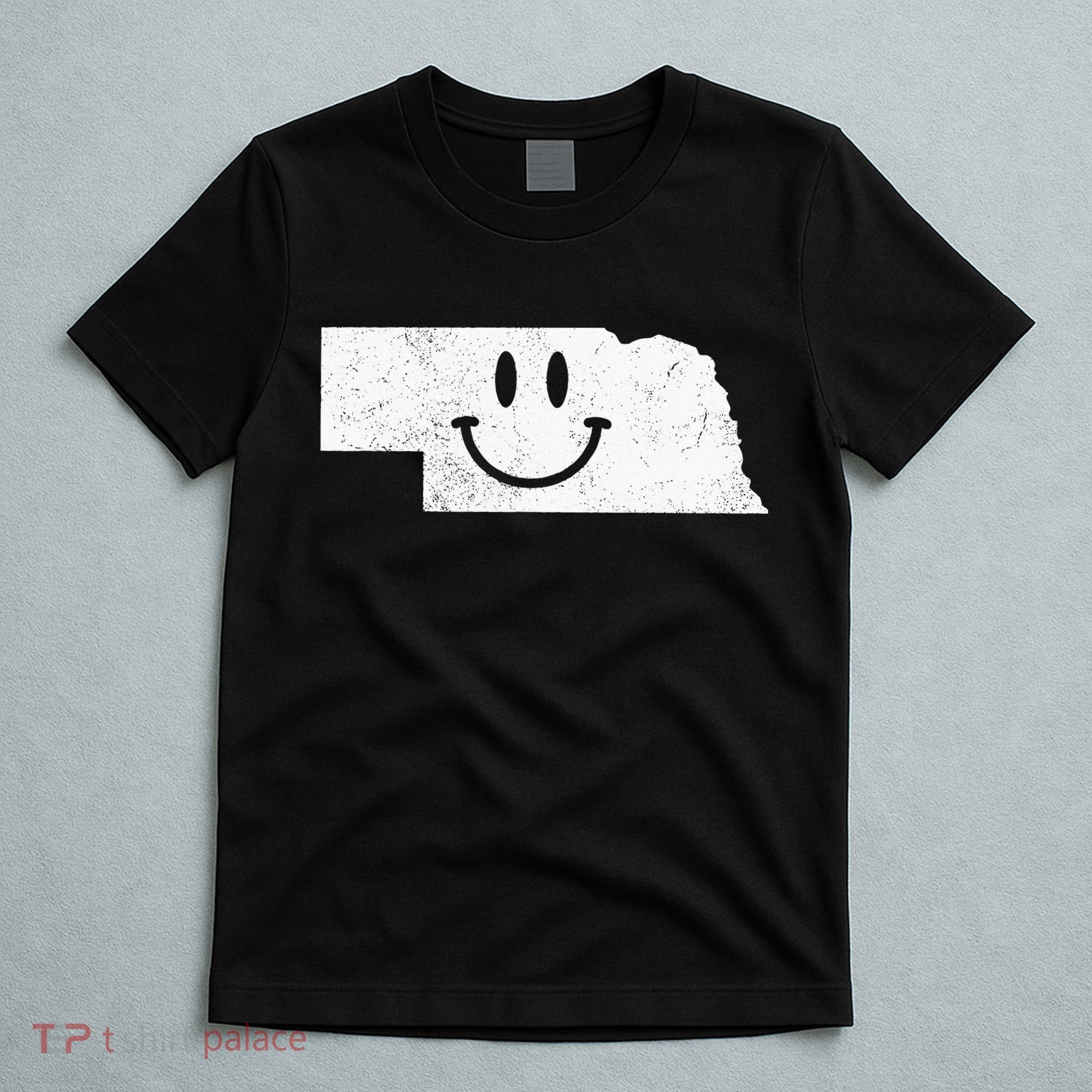 Smiling In NE – Funny Nebraska Happy Face T-Shirt