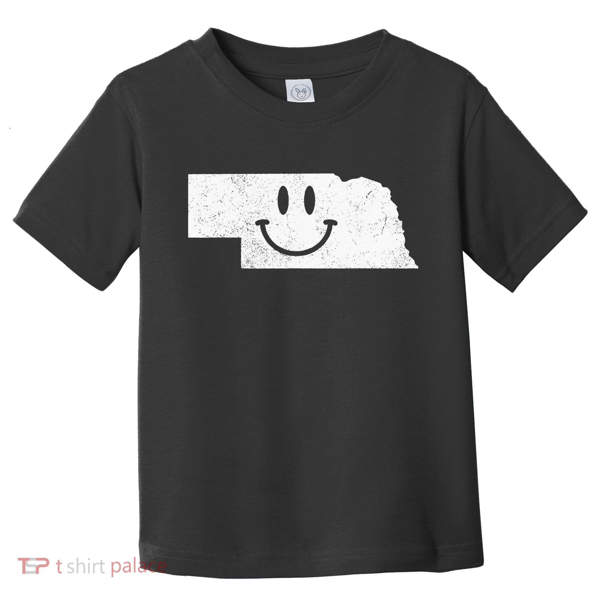 Smiling In NE – Funny Nebraska Happy Face Toddler T-Shirt