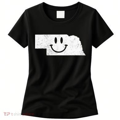 Smiling In NE – Funny Nebraska Happy Face Women's T-Shirt