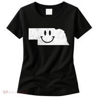 Smiling In NE – Funny Nebraska Happy Face Women's T-Shirt thumb 0