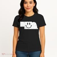 Smiling In NE – Funny Nebraska Happy Face Women's T-Shirt thumb 4
