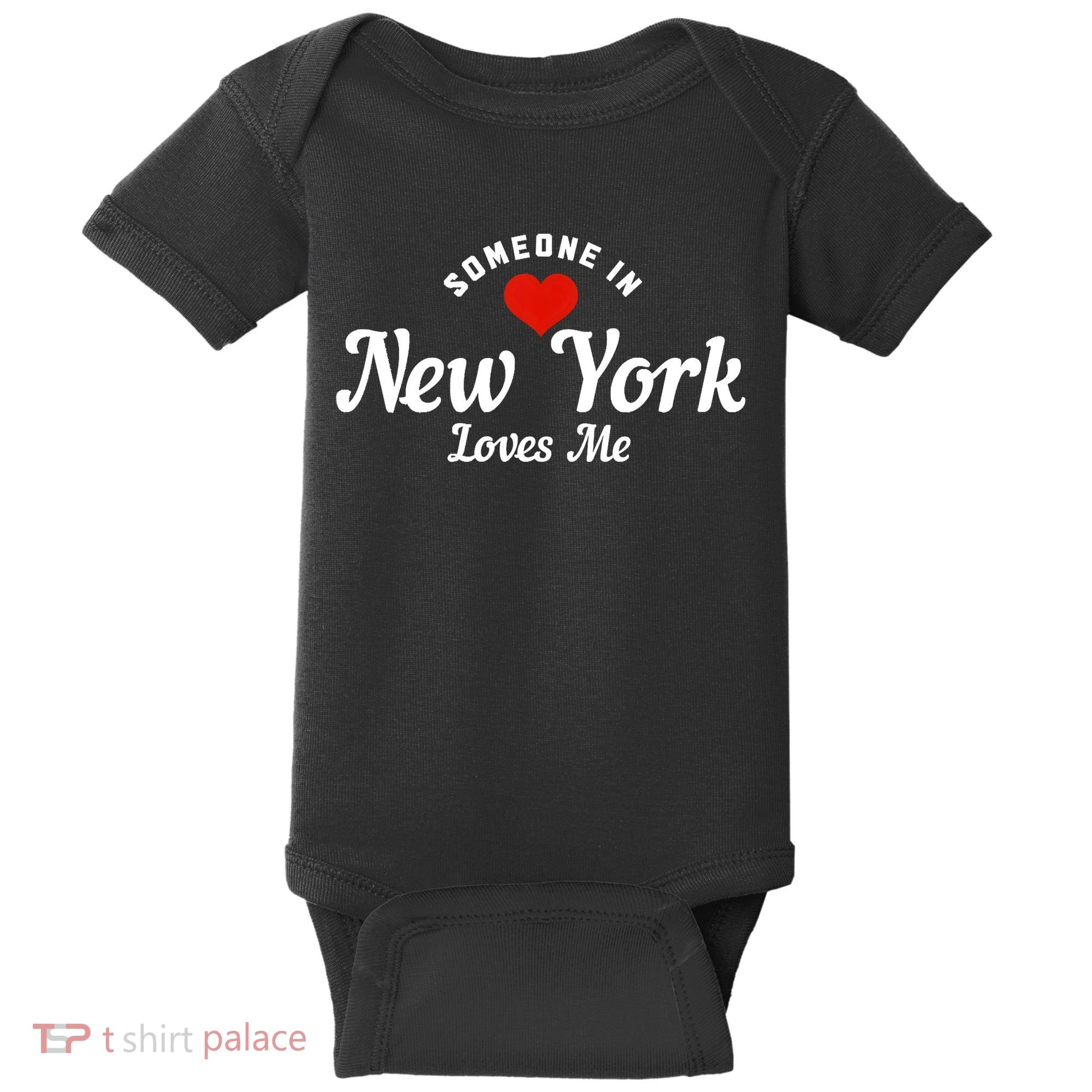 Someone In New York Loves Me NY NYC Funny Cute Baby Bodysuit