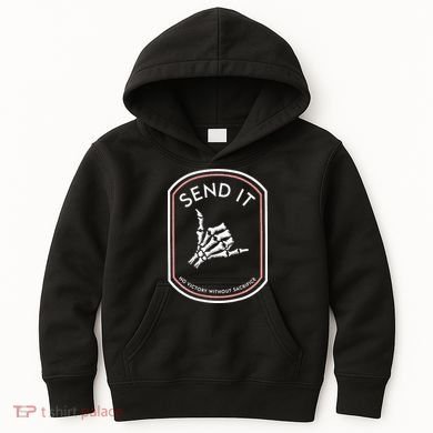 Send It No Victory Without Sacrifice (on back) Kids Hoodie