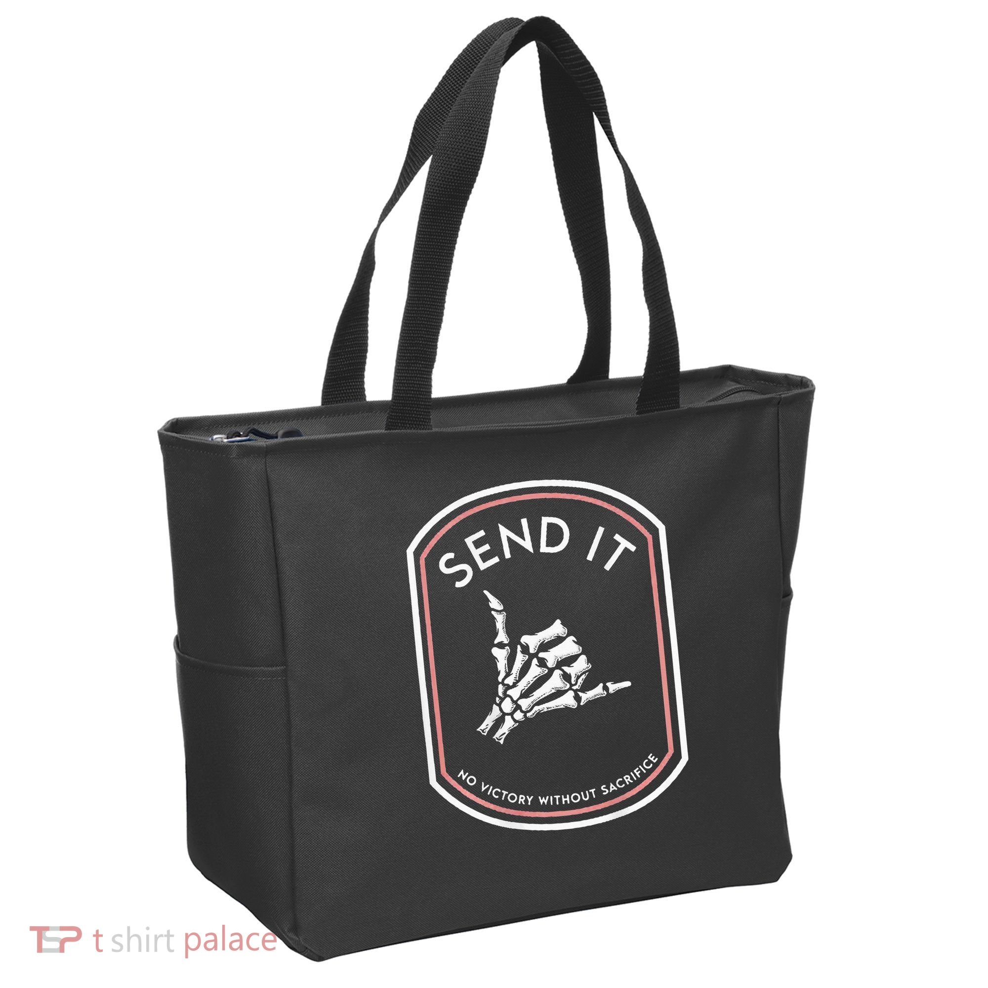 Send It No Victory Without Sacrifice (on back) Tote Bag