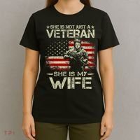 She Is Not Just A Veteran She Is My Wife Army Wife Life T-Shirt thumb 4