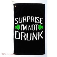 Surprise I'm Not Drunk St. Patricks Day Sober Party Sobriety Golf Towel thumb 0