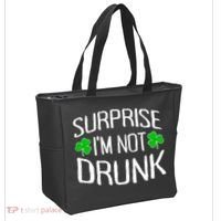 Surprise I'm Not Drunk St. Patricks Day Sober Party Sobriety Tote Bag thumb 2