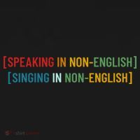 Speaking In No English Singing In Non English Funny Saying Women's Hoodie thumb 2