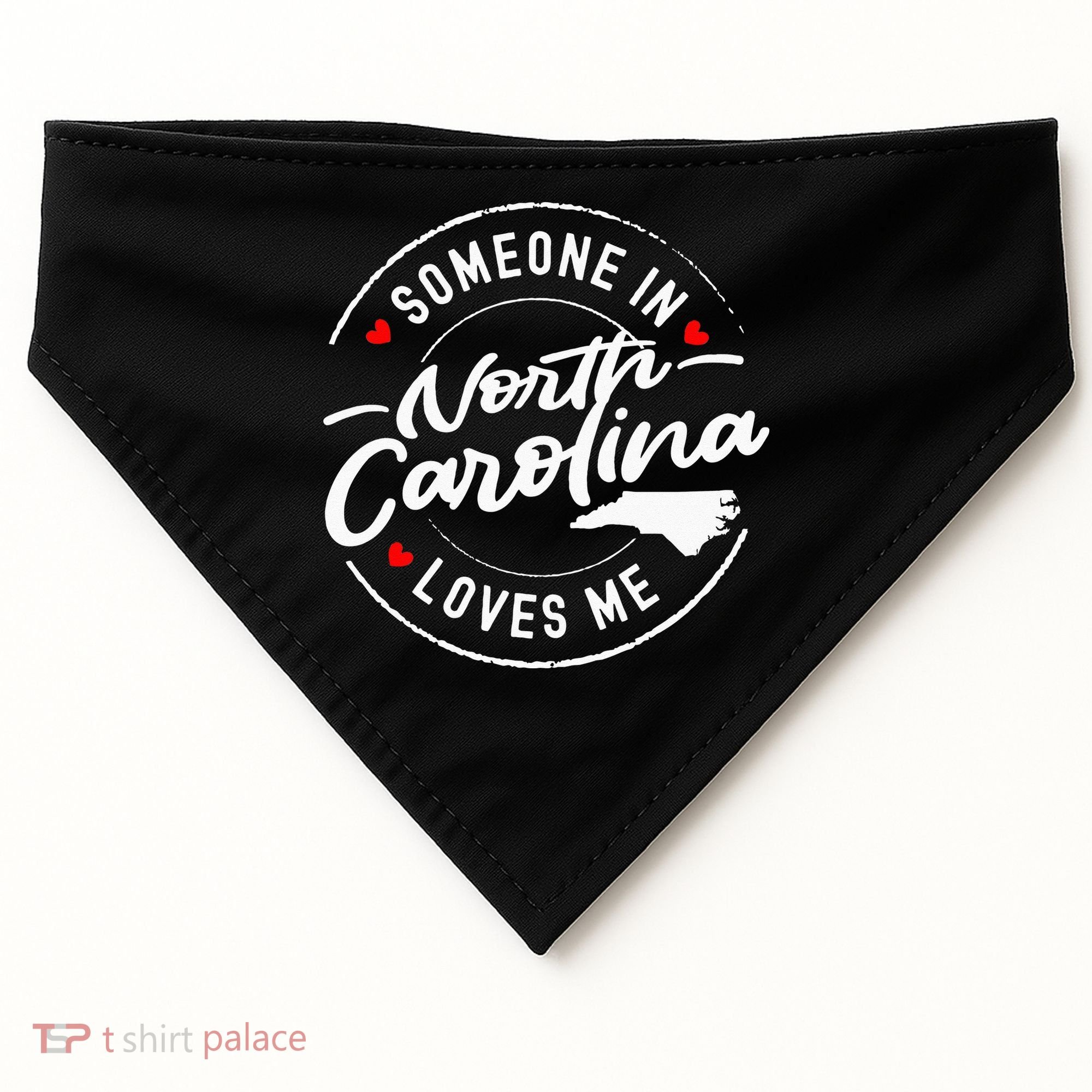 Someone In North Carolina Loves Me USA-Made Doggie Bandana