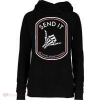 Send It No Victory Without Sacrifice Womens Funnel Neck Pullover Hood thumb 0