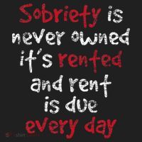 Sobriety Is Never Owned Sobriety Anniversary Sober Aa Na Women's Sweatshirt thumb 2