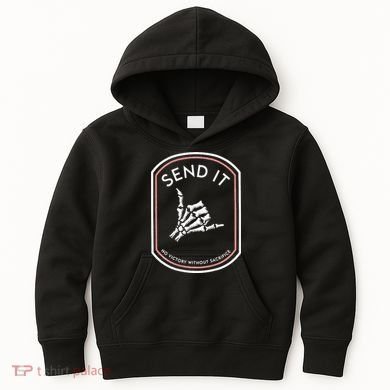 Send It No Victory Without Sacrifice Kids Hoodie