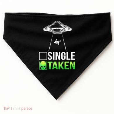 Single Or Taken Alien Valentines Day USA-Made Doggie Bandana
