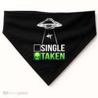 Single Or Taken Alien Valentines Day USA-Made Doggie Bandana thumb 0