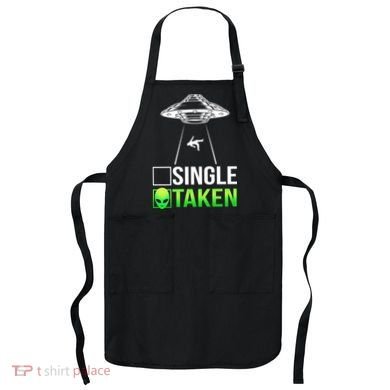 Single Or Taken Alien Valentines Day Apron