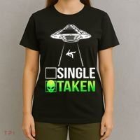 Single Or Taken Alien Valentines Day T-Shirt thumb 4