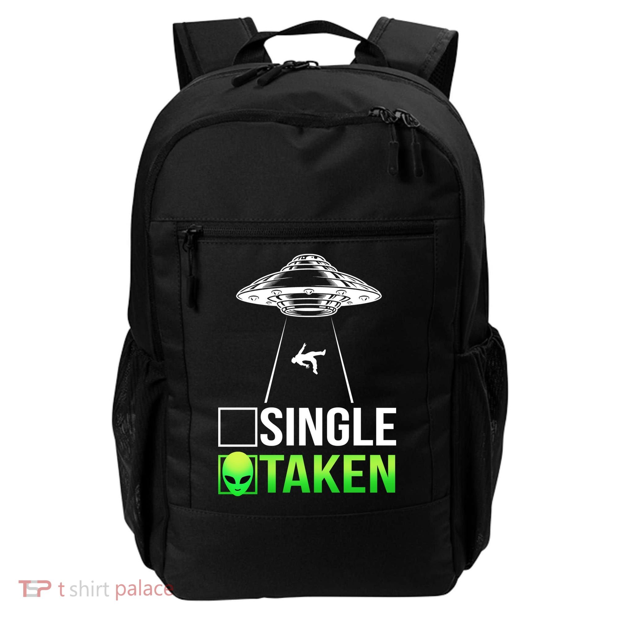 Single Or Taken Alien Valentines Day Backpack