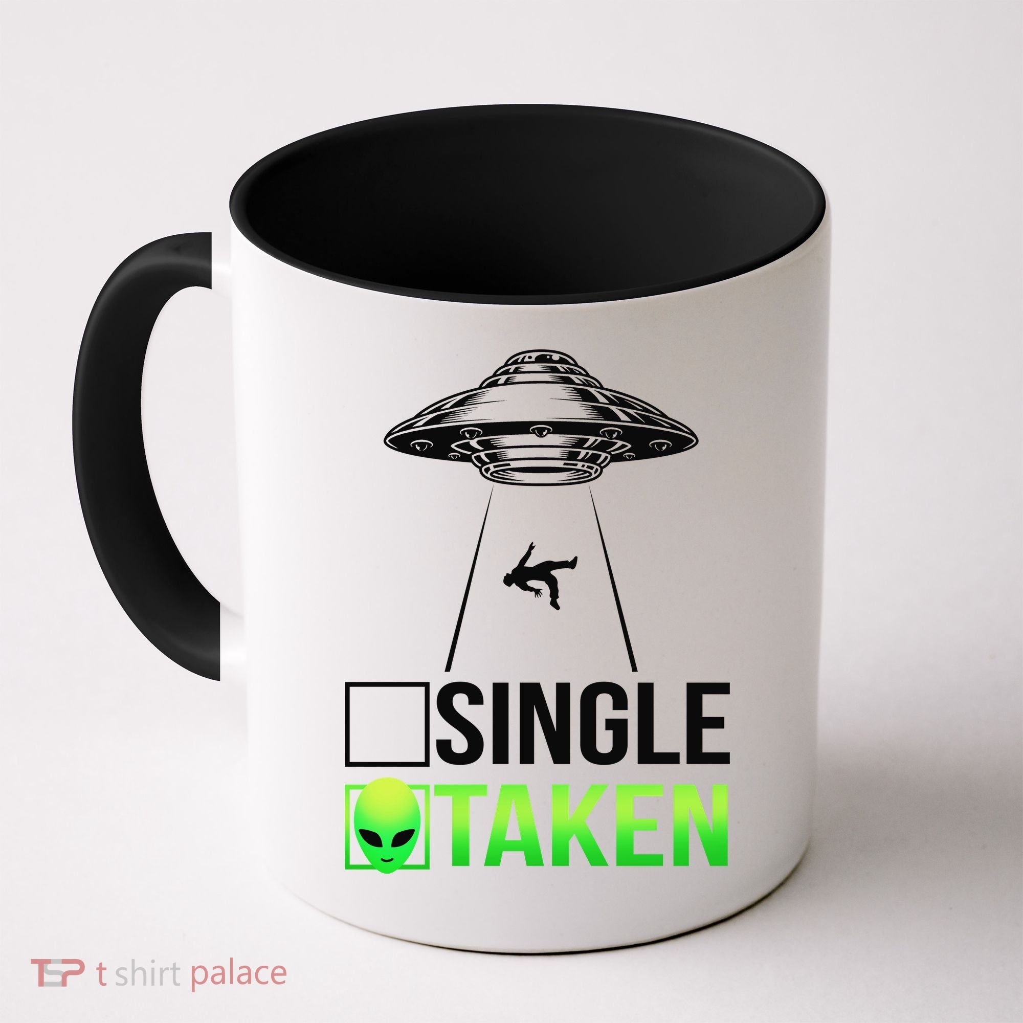 Single Or Taken Alien Valentines Day Coffee Mug