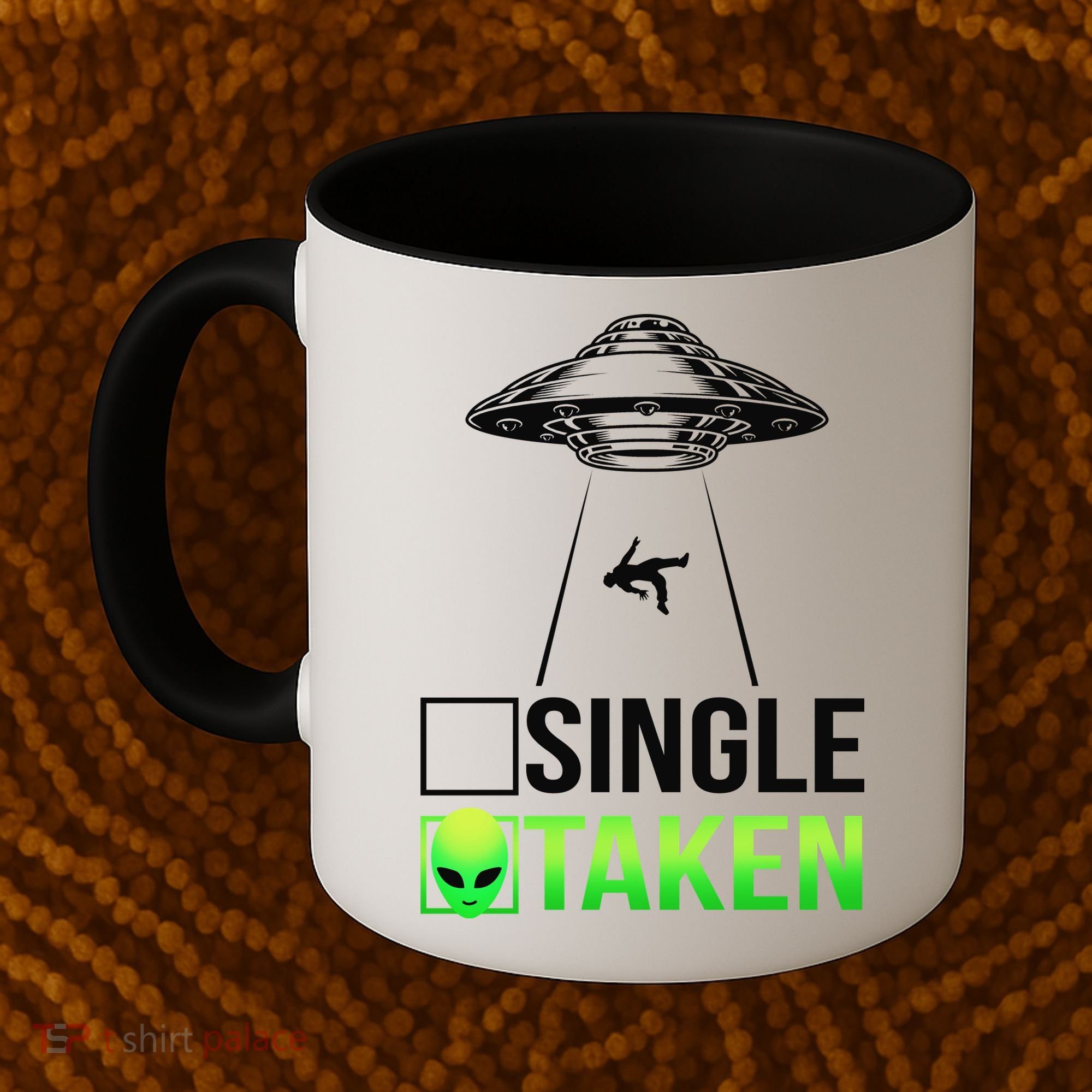 Single Or Taken Alien Valentines Day Coffee Mug