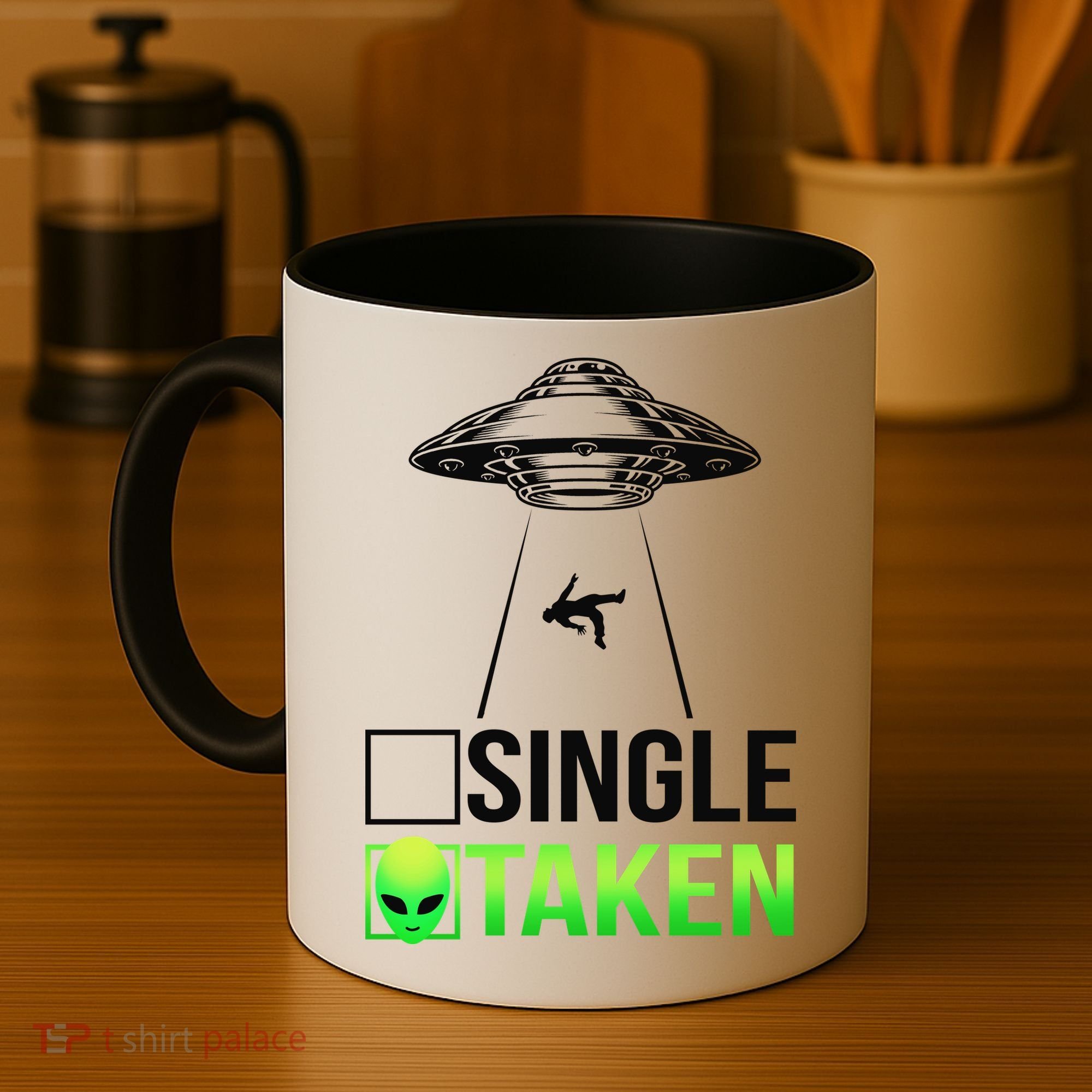 Single Or Taken Alien Valentines Day Coffee Mug