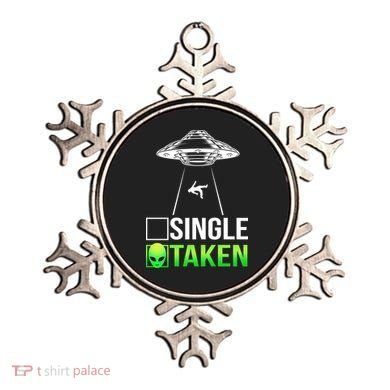 Single Or Taken Alien Valentines Day Ornament