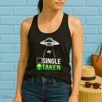 Single Or Taken Alien Valentines Day Women's Tank Top thumb 2