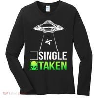 Single Or Taken Alien Valentines Day Women's Long Sleeve Shirt thumb 0