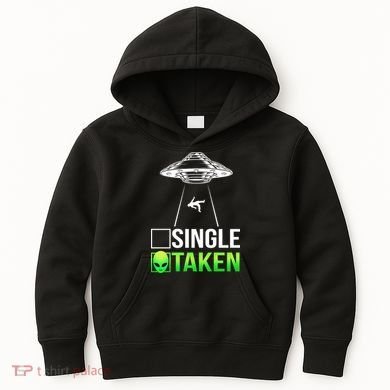 Single Or Taken Alien Valentines Day Kids Hoodie