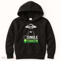 Single Or Taken Alien Valentines Day Kids Hoodie thumb 0