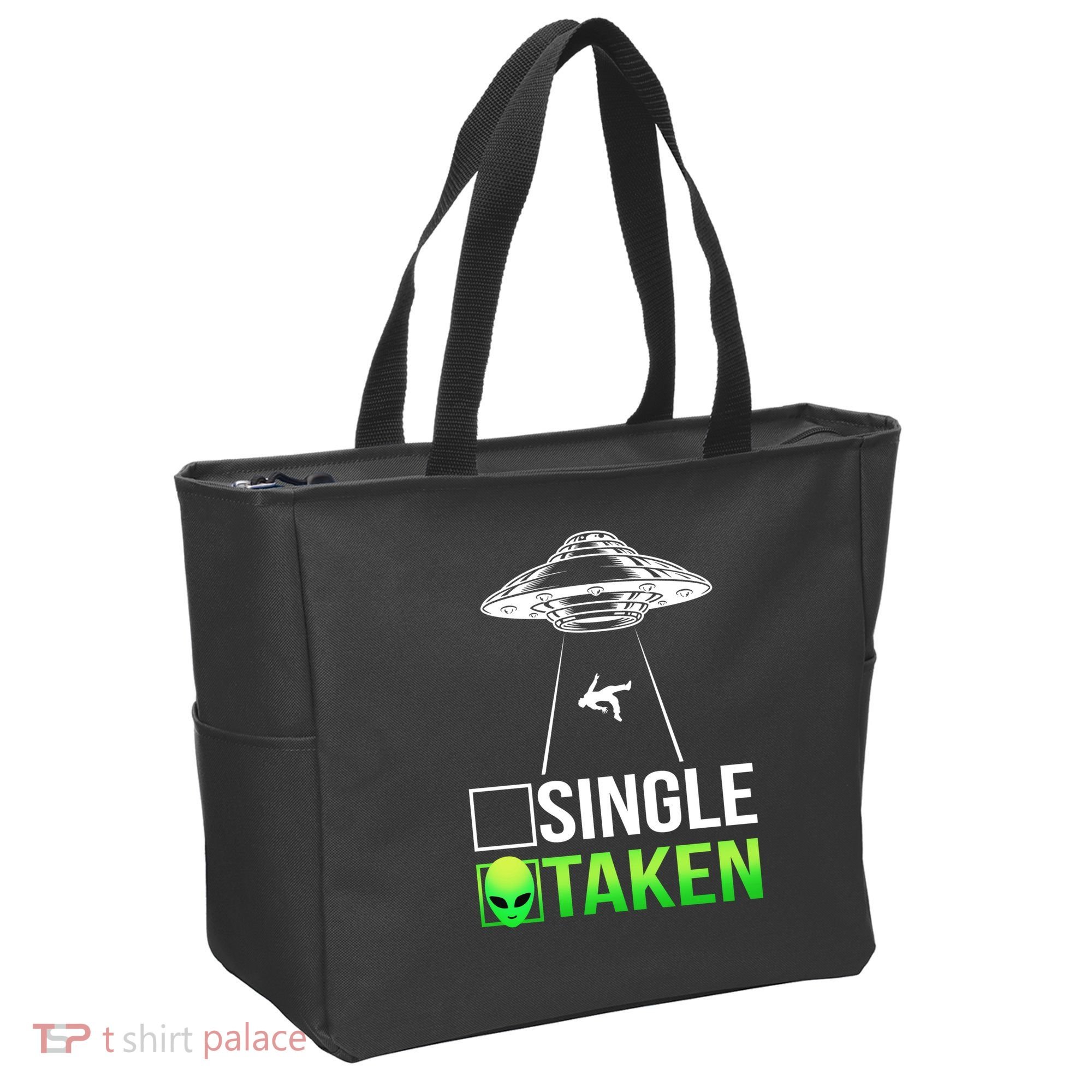 Single Or Taken Alien Valentines Day Tote Bag