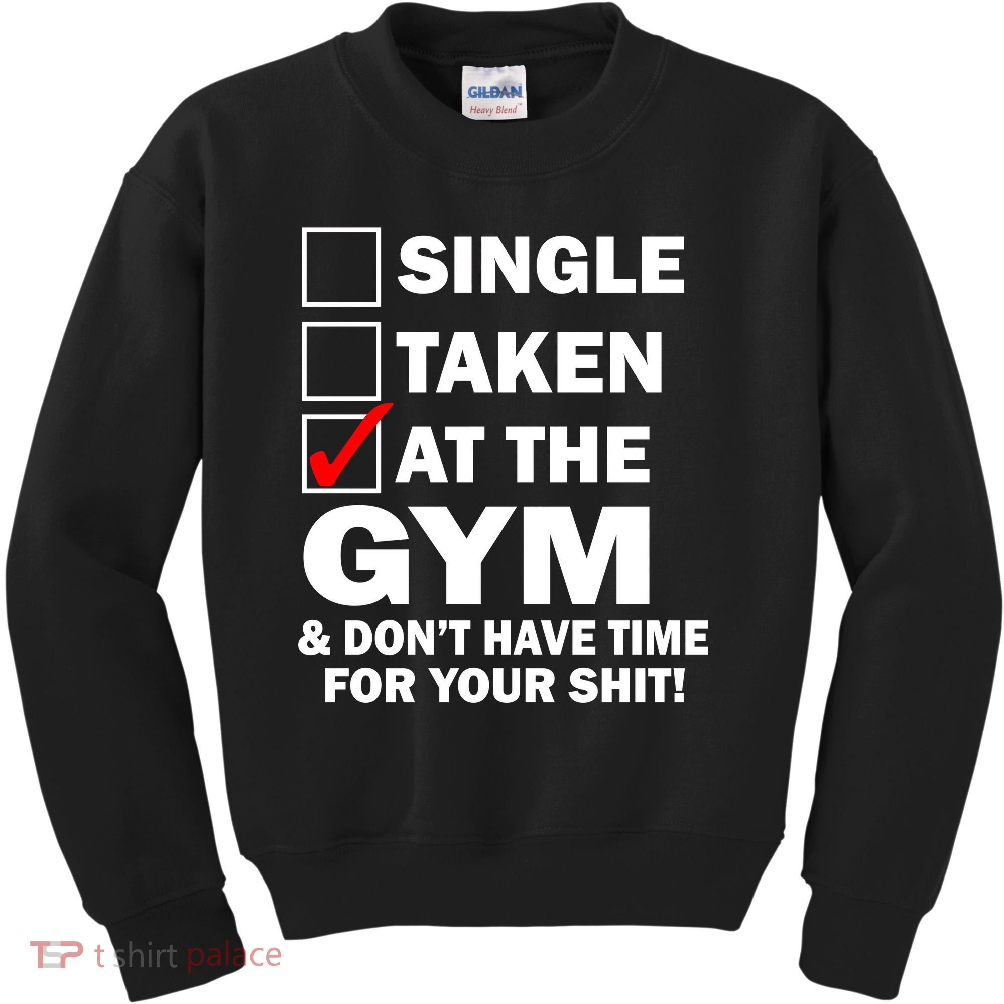 Single Taken At The Gym Kids Sweatshirt