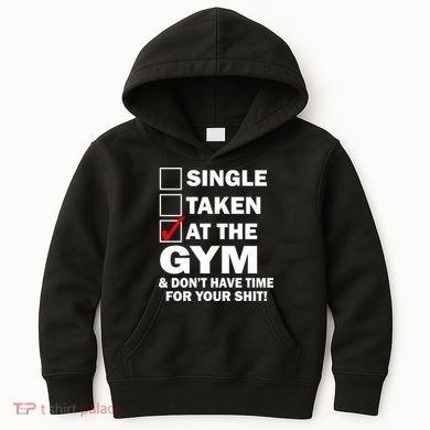 Single Taken At The Gym Kids Hoodie
