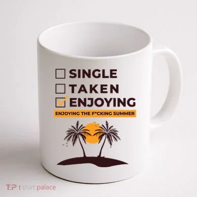Single Taken Enjoying Summer Coffee Mug back