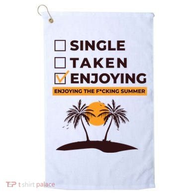Single Taken Enjoying Summer Golf Towel