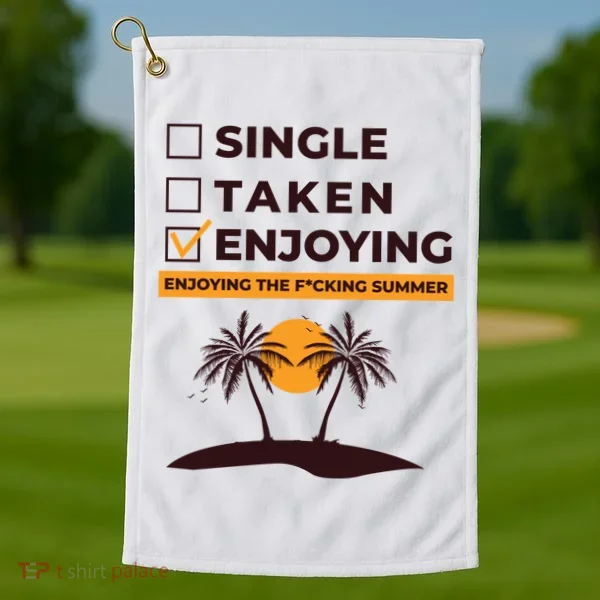 Single Taken Enjoying Summer Golf Towel