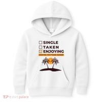 Single Taken Enjoying Summer Kids Hoodie thumb 0