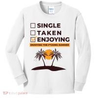 Single Taken Enjoying Summer Kids Long Sleeve Shirt thumb 0