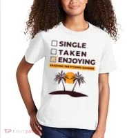 Single Taken Enjoying Summer Kids T-Shirt thumb 2