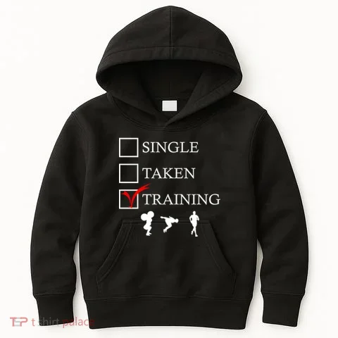 Single Taken Training Kids Hoodie in the selected color