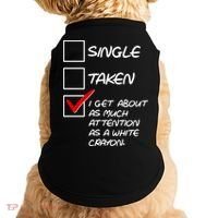 Single Taken White Crayon Doggie Tank thumb 0