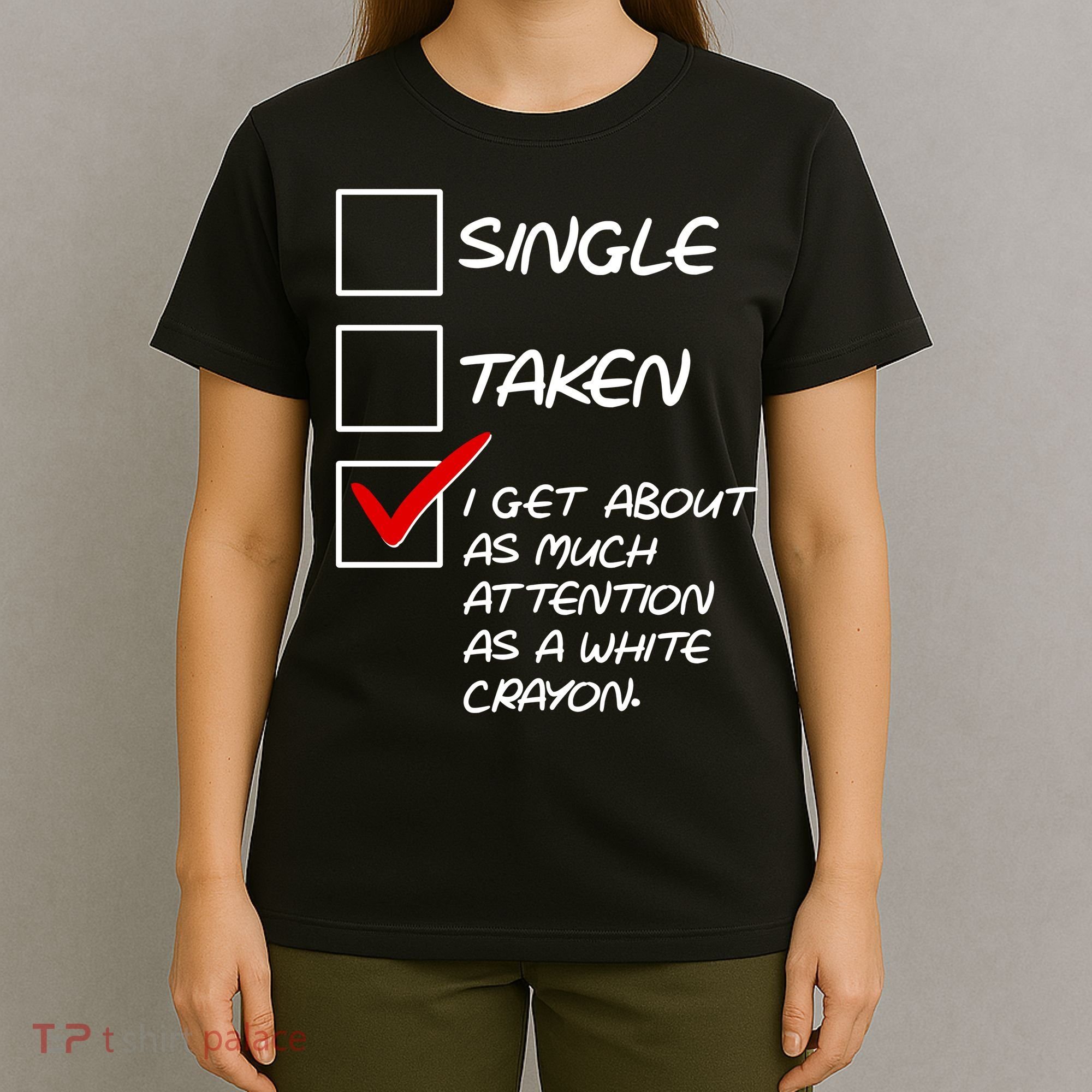 Single Taken White Crayon T-Shirt