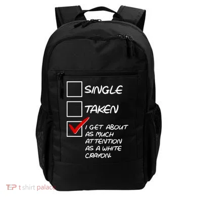 Single Taken White Crayon Backpack