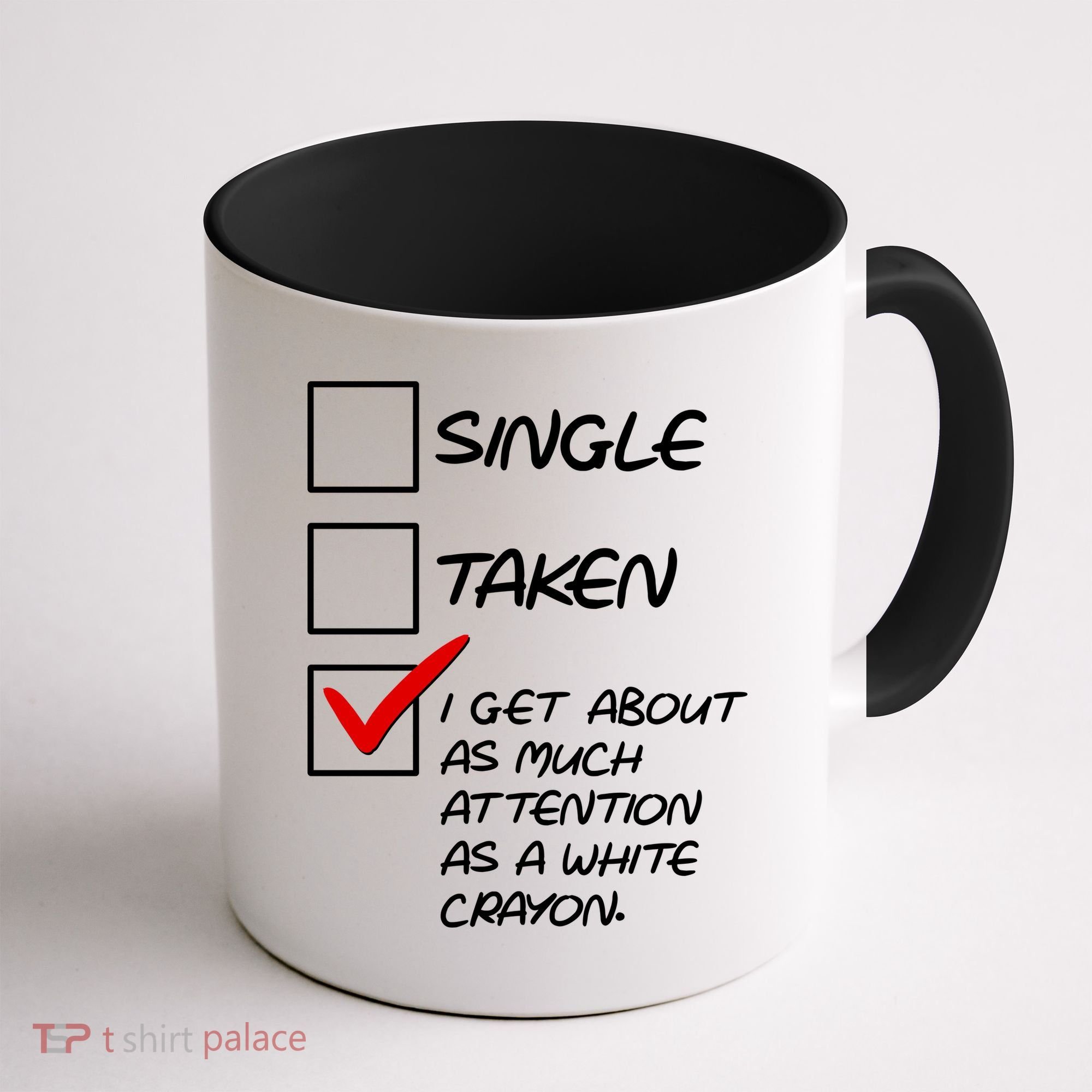 Single Taken White Crayon Coffee Mug