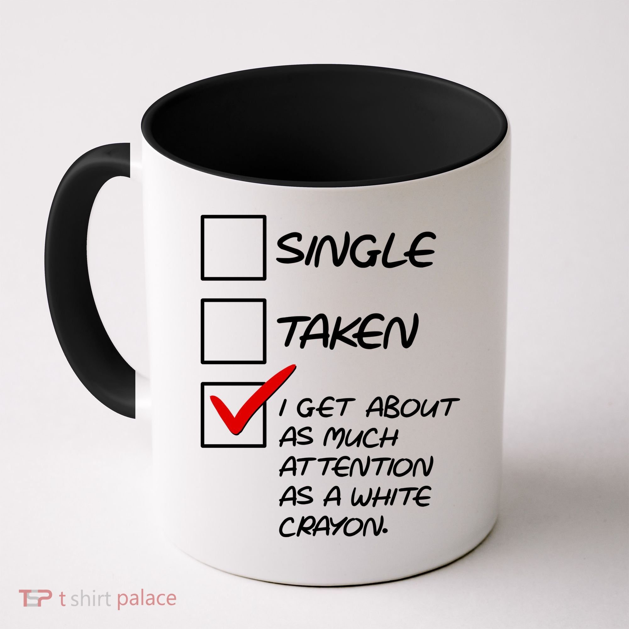 Single Taken White Crayon Coffee Mug